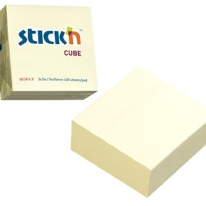 Lipnūs lapeliai Stick´N 21072, 76x76mm, 400 lapelių, geltonos spalvos