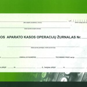 Kasos operacijų žurnalas, A4, horizontalus