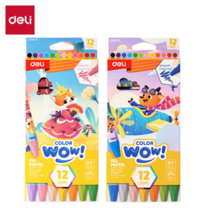 Aliejinės pastelės DELI ColorWow 18 spalvų
