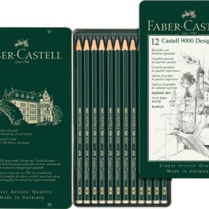 Pieštukai eskizavimui Faber-Castell 9000 Design Set, 5B-5H, 12vnt.