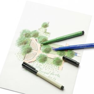 Rašiklis piešimui Faber-Castell PITT Artist Pen, 1.5mm, #250 Gold - Image 3