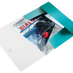 Aplankas dokumentams LeItz Wow, A4, su gumele, plastikinis, ledo mėlynos spalvos - Image 4