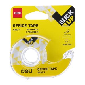 Lipni juosta DELI EA30211 18mmx7.62m, su dėklu, skaidri