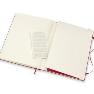 Užrašų knygutė Moleskine Classic 19x25cm, baltais lapais, kietu viršeliu, raudonos spalvos - Image 3
