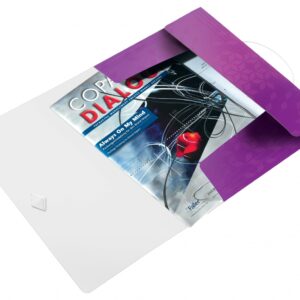 Aplankas dokumentams LeItz Wow, A4, su gumele, plastikinis, violetinės spalvos - Image 3