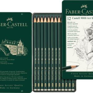 Pieštukai eskizavimui Faber-Castell 9000 Art Set, 8B-2H, 12vnt.