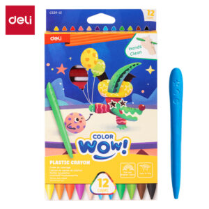 Vaškinės kreidelės DELI ColorWow 12 spalvų