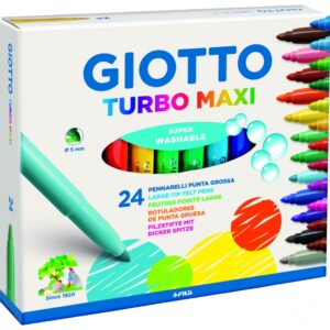 Flomasteriai Fila Giotto Turbo Maxi, 24 spalvos