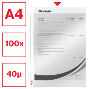 Įmautės Esselte, A4, 40mic, skaidrios, 100vnt - Image 3