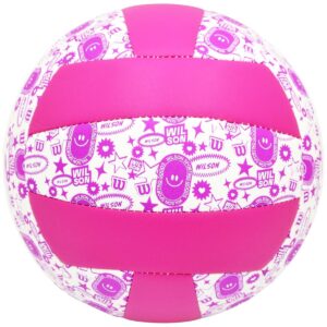 TINKLINIO kamuolys WILSON STAMP VB VIOLETINIS-BALTAS 789639 - Image 3