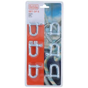 PLIENINĖ UŽSUKAMA KARABINO SĄVARŽA 6VNT BLACK + DECKER 239507 - Image 7