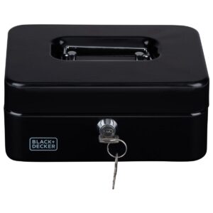 METALINĖ KASUTĖ PINIGAMS IR DOKUMENTAMS 20x8,5x16 CM BLACK + DECKER 2240053 - Image 10