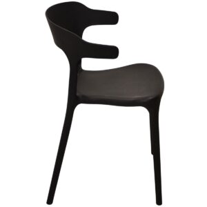 PLASTIKINĖ SODO KĖDĖ TERASAI IR BALKONUI JUODA 970358 - Image 2