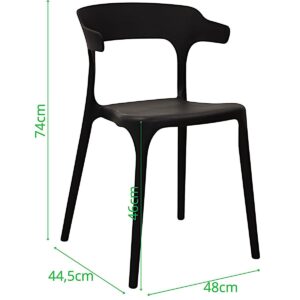 PLASTIKINĖ SODO KĖDĖ TERASAI IR BALKONUI JUODA 970358 - Image 6