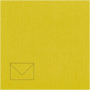 Dekoratyvinis vokas Paper Poetry C7, 110x75mm, 100g, geltonos spalvos, 1vnt