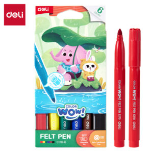 Flomasteriai DELI ColorWow, 6 spalvų