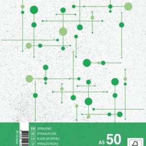 Sąsiuvinis College Circles, A5, 50 lapų, su spirale šone, linijomis