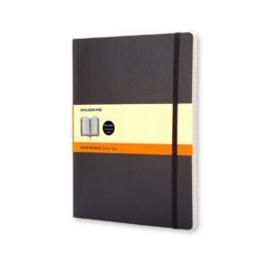 Užrašų knygutė Moleskine Classic 19x25cm, linijomis, minkštu viršeliu, juodos spalvos