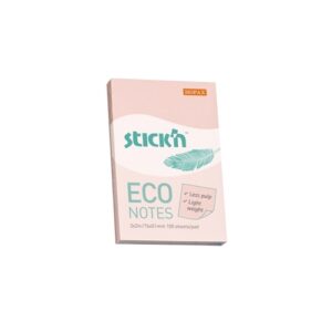 Lipnūs lapeliai StickN, 21742, Eco, 76x51mm, 100 lapelių, rožinės spalvos