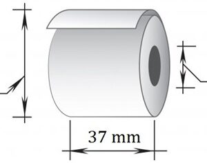 Terminė kasos juosta, 37x30m/12mm (maks. diam 50mm)