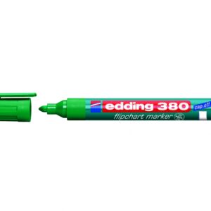 Žymeklis popieriui Edding 380, apvaliu galiuku, 1,5-3mm, žalios spalvos