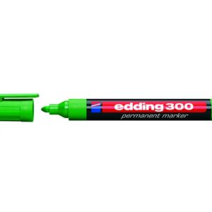 Permanentinis žymeklis Edding 300, apvaliu galiuku, 1,5-3mm, žalios spalvos