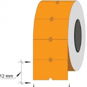 Kainų etiketės 21,5x12, stačiakampės, 1000vnt, oranžinės spalvos - Image 2