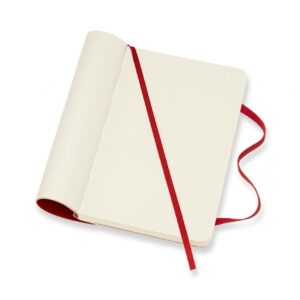 Užrašų knygutė Moleskine Classic 9x14cm, baltais lapais, minkštu viršeliu, raudonos spalvos - Image 3