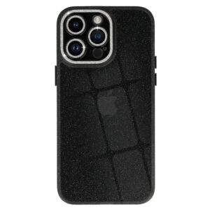 Liquid Glitter Camera Case skirtas Apple iPhone 13 Pro juodos spalvos - Image 2