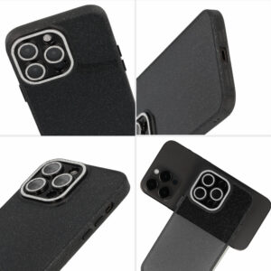 Liquid Glitter Camera Case skirtas Apple iPhone 13 Pro juodos spalvos - Image 4