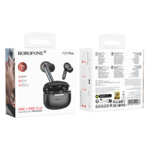 Borofone TWS Bluetooth Earphones FQ9 Plus Peaceful ANC+ENC black - Image 6