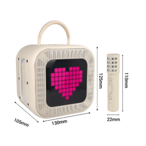 Blavec nešiojama kolonėlė Bluetooth WS-09 Karaoke Fun - 10W su 2 mikrofonais (WS09-2MBE) gelsvos spalvos - Image 2