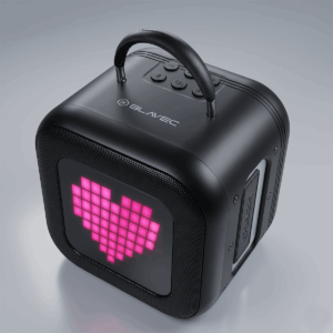 Blavec nešiojama kolonėlė Bluetooth WS-09 Karaoke Fun - 10W su 2 mikrofonais (WS09-2MB) juodos spalvos - Image 4