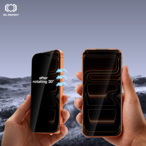 Grūdintas stiklas Tel Protect Dust-Free Easy Fit Privacy Titan skirtas Apple iPhone 17 Pro black - Image 3