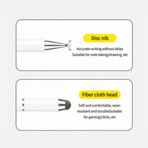 Blavec pasyvus rašiklis Pen Stylus BPS-02 universalus  2in1 (BPS02-UW) baltos spalvos - Image 3
