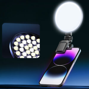 Blavec Selfie Ring lamp Aura Mini LED P-60 clip (LPP60-KLB) black - Image 4