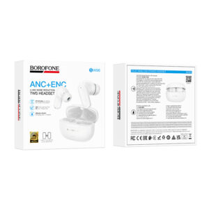Borofone TWS Bluetooth Earphones BW96 Mellow white - Image 5