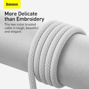Baseus Dynamic Series Fast Charging Data Cable USB-A - Lightning 2.4A 1m baltos spalvos - Image 2