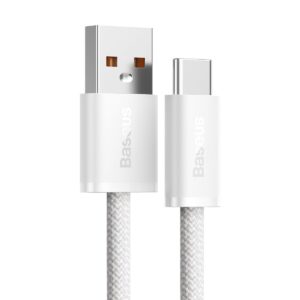 Baseus Dynamic Series Fast Charging Data Cable USB-A - USB-C 100W 2m baltos spalvos