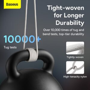 Baseus Dynamic Series Fast Charging Data Cable USB-A - USB-C 100W 2m baltos spalvos - Image 2