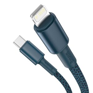 Baseus High Density Braided Series Fast Charging Data Cable USB-C - Lightning 20W 1m Blue