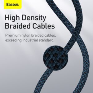 Baseus High Density Braided Series Fast Charging Data Cable USB-C - Lightning 20W 1m Blue - Image 2