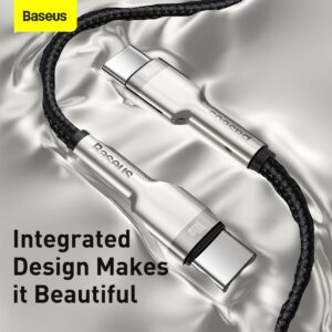 Baseus Cafule Metal Series Data Cable USB-C - USB-C 100W 2m juodos spalvos - Image 2
