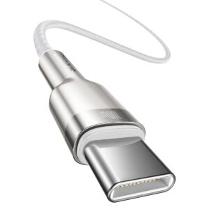 Baseus Cafule Metal Series Data Cable USB-C - USB-C 100W 2m baltos spalvos