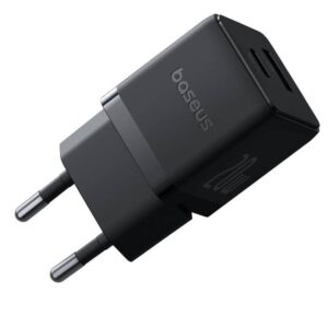 Baseus Palm Fast Charger USB-A + USB-C 20W juodos spalvos - Image 2