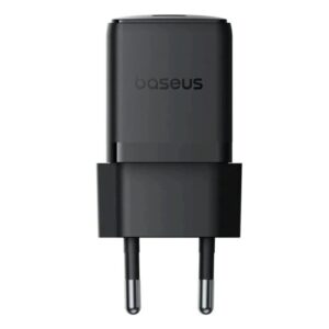 Baseus Palm Fast Charger USB-C 20W + Data Cable USB-C/USB-C 1m juodos spalvos