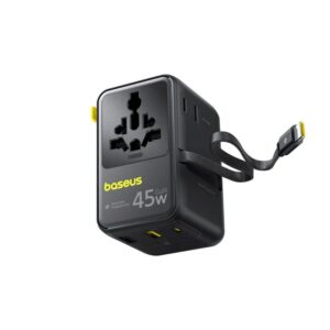 Baseus PicoGo AG11 Fast Universal 45W Travel Charger Cosmic juodos spalvos