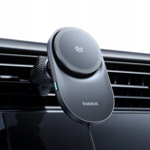 Baseus PrimeTrip VC2 Pro Cooling Magnetic Clamp Car Mount Wireless Charger 25W Cosmic juodos spalvos - Image 2