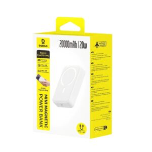 Baseus EnerFill FM41 Ultra Mini 20W Magnetic Powerbank 20000mAh baltos spalvos - Image 2