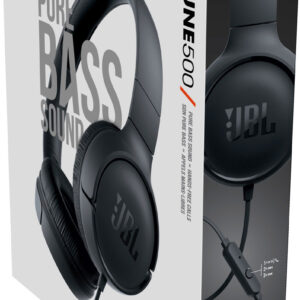 JBL T500 Tune ausinės juodos spalvos